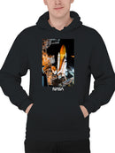 Officially Licensed Nasa Space Shuttle Launch Night Men's Hoodie