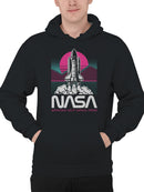 Officially Licensed Nasa Retro Space Shuttle Design Men's Hoodie