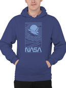 Officially Licensed Nasa Retro NASA Space Shuttle Art Men's Hoodie