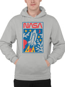 Officially Licensed Nasa Space Shuttle Launch Art Men's Hoodie