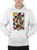 Officially Licensed Nasa Mondrian NASA Space Shuttle Art Men's Hoodie