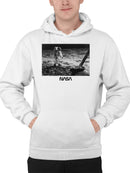 Officially Licensed Nasa Moon Landing Astronaut Scene Men's Hoodie