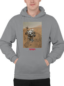 Officially Licensed Nasa Curiosity Rover on Mars Surface Men's Hoodie