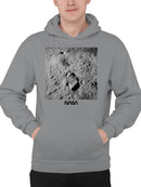 Officially Licensed Nasa Moon Landing Footprint Monument Men's Hoodie