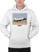 Officially Licensed Nasa Space Shuttle Atlantis Landing Men's Hoodie