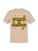 Courage Is Contagious Smiley Design Men's T-shirt