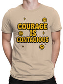 Courage Is Contagious Smiley Design Men's T-shirt