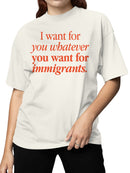 Equal Wishes for Immigrants Women's T-shirt
