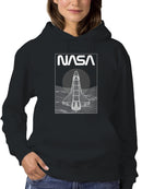 Officially Licensed Nasa Space Shuttle Line Art Women's Hoodie