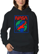 Officially Licensed Nasa Space Shuttle Earth Design Women's Hoodie