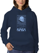 Officially Licensed Nasa Retro NASA Space Shuttle Art Women's Hoodie
