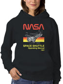 Officially Licensed Nasa Space Shuttle Manual 1981 Women's Hoodie