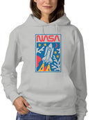 Officially Licensed Nasa Space Shuttle Launch Art Women's Hoodie