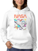 Officially Licensed Nasa Retro NASA Shuttle Illustration Women's Hoodie