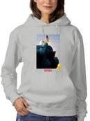 Officially Licensed Nasa Shuttle Launch Scenic Art Women's Hoodie