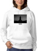 Officially Licensed Nasa Space Shuttle at Dawn Silhouette Women's Hoodie