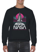 Officially Licensed Nasa Retro Space Shuttle Design Men's Sweatshirt