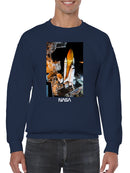 Officially Licensed Nasa Space Shuttle Launch Night Men's Sweatshirt