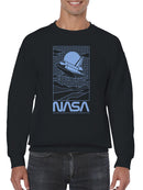 Officially Licensed Nasa Retro NASA Space Shuttle Art Men's Sweatshirt