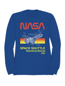 Officially Licensed Nasa Space Shuttle Manual 1981 Men's Sweatshirt