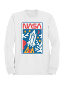 Officially Licensed Nasa Space Shuttle Launch Art Men's Sweatshirt