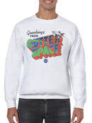Officially Licensed Nasa Greetings from Outer Space Adventure Men's Sweatshirt