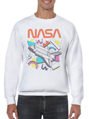 Officially Licensed Nasa Retro NASA Shuttle Illustration Men's Sweatshirt
