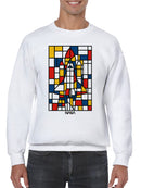 Officially Licensed Nasa Mondrian NASA Space Shuttle Art Men's Sweatshirt