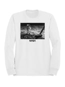 Officially Licensed Nasa Moon Landing Astronaut Scene Men's Sweatshirt