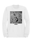 Officially Licensed Nasa Moon Landing Footprint Monument Men's Sweatshirt