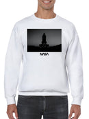 Officially Licensed Nasa Space Shuttle at Dawn Silhouette Men's Sweatshirt