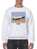 Officially Licensed Nasa Space Shuttle Atlantis Landing Men's Sweatshirt