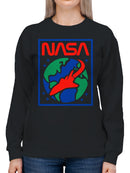 Officially Licensed Nasa Space Shuttle Earth Design Women's Sweatshirt