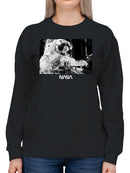Officially Licensed Nasa Astronaut Spacewalk with NASA Logo Women's Sweatshirt