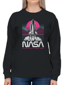 Officially Licensed Nasa Retro Space Shuttle Design Women's Sweatshirt