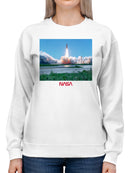 Officially Licensed Nasa Space Shuttle Launch Explosion Women's Sweatshirt