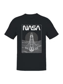 Officially Licensed Nasa Space Shuttle Line Art Men's T-shirt