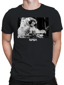 Officially Licensed Nasa Astronaut Spacewalk with NASA Logo Men's T-shirt
