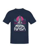 Officially Licensed Nasa Retro Space Shuttle Design Men's T-shirt