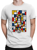 Officially Licensed Nasa Mondrian NASA Space Shuttle Art Men's T-shirt