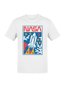 Officially Licensed Nasa Space Shuttle Launch Art Men's T-shirt