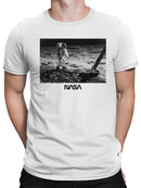 Officially Licensed Nasa Moon Landing Astronaut Scene Men's T-shirt