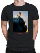 Officially Licensed Nasa Shuttle Launch Scenic Art Men's T-shirt