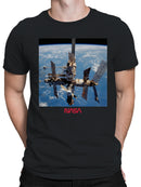 Officially Licensed Nasa Mir Space Station in Orbit Men's T-shirt