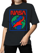 Officially Licensed Nasa Space Shuttle Earth Design Women's T-shirt