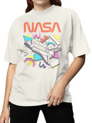 Officially Licensed Nasa Retro NASA Shuttle Illustration Women's T-shirt