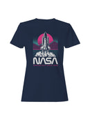 Officially Licensed Nasa Retro Space Shuttle Design Women's T-shirt