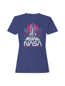 Officially Licensed Nasa Retro Space Shuttle Design Women's T-shirt