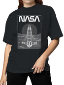 Officially Licensed Nasa Space Shuttle Line Art Women's T-shirt