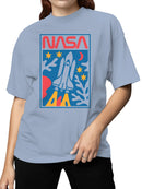 Officially Licensed Nasa Space Shuttle Launch Art Women's T-shirt